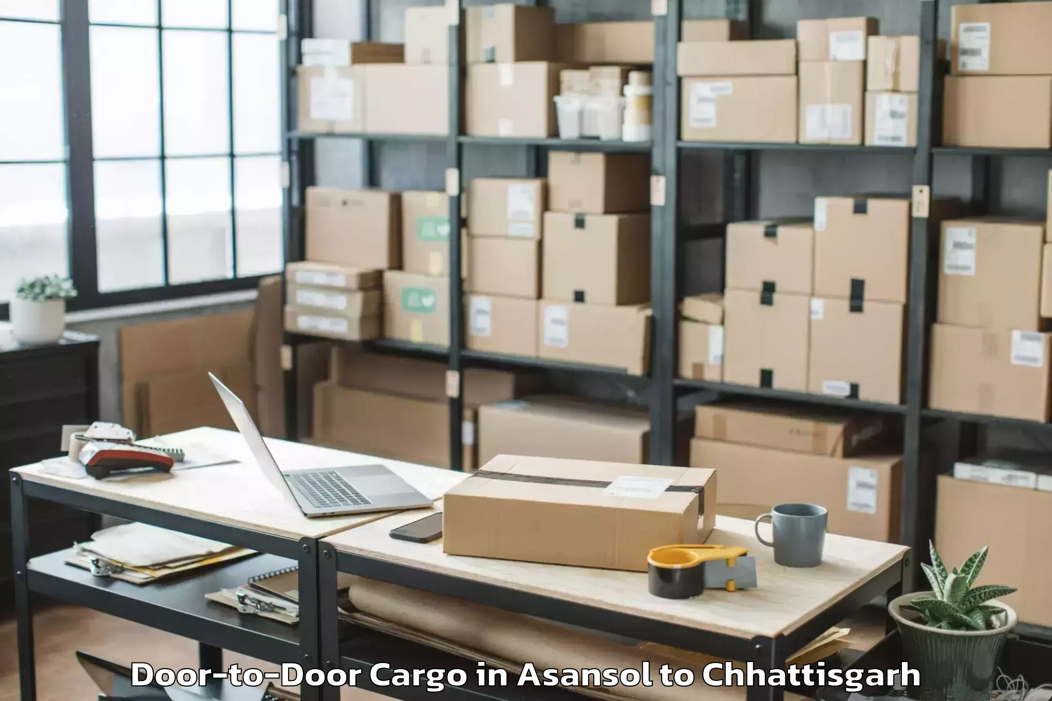 Book Asansol to Gharghoda Door To Door Cargo